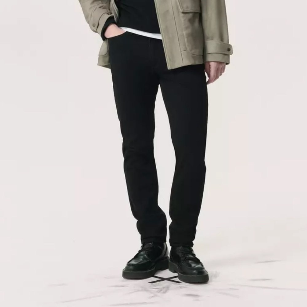 rag & bone fit 2 slim fit stretch black denim jeans - W31, L30